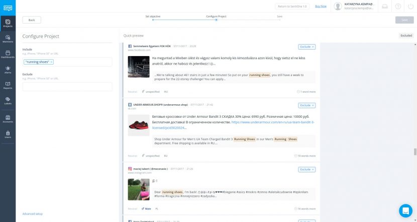 Stwórz projekt do monitorowania mediów społecznościowych w narzędziu SentiOne Stwórz projekt do monitorowania mediów społecznościowych w narzędziu SentiOne